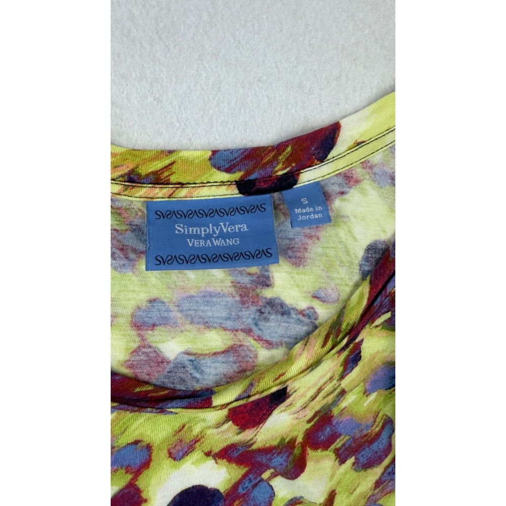 Simply Vera Vera Wang Floral Abstract Tank Top Sleeveless Stretch Size Small - Picture 3 of 5